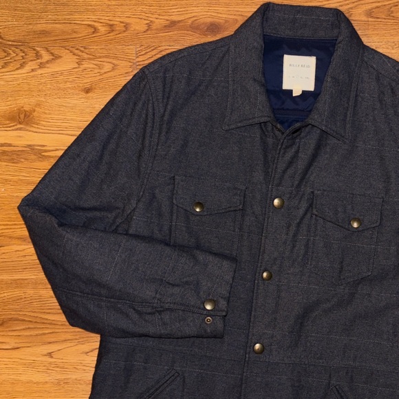 Billy Reid Men’s Saint Bernard Quilted Italian Brass Snap Button Jacket Large - Picture 8 of 10